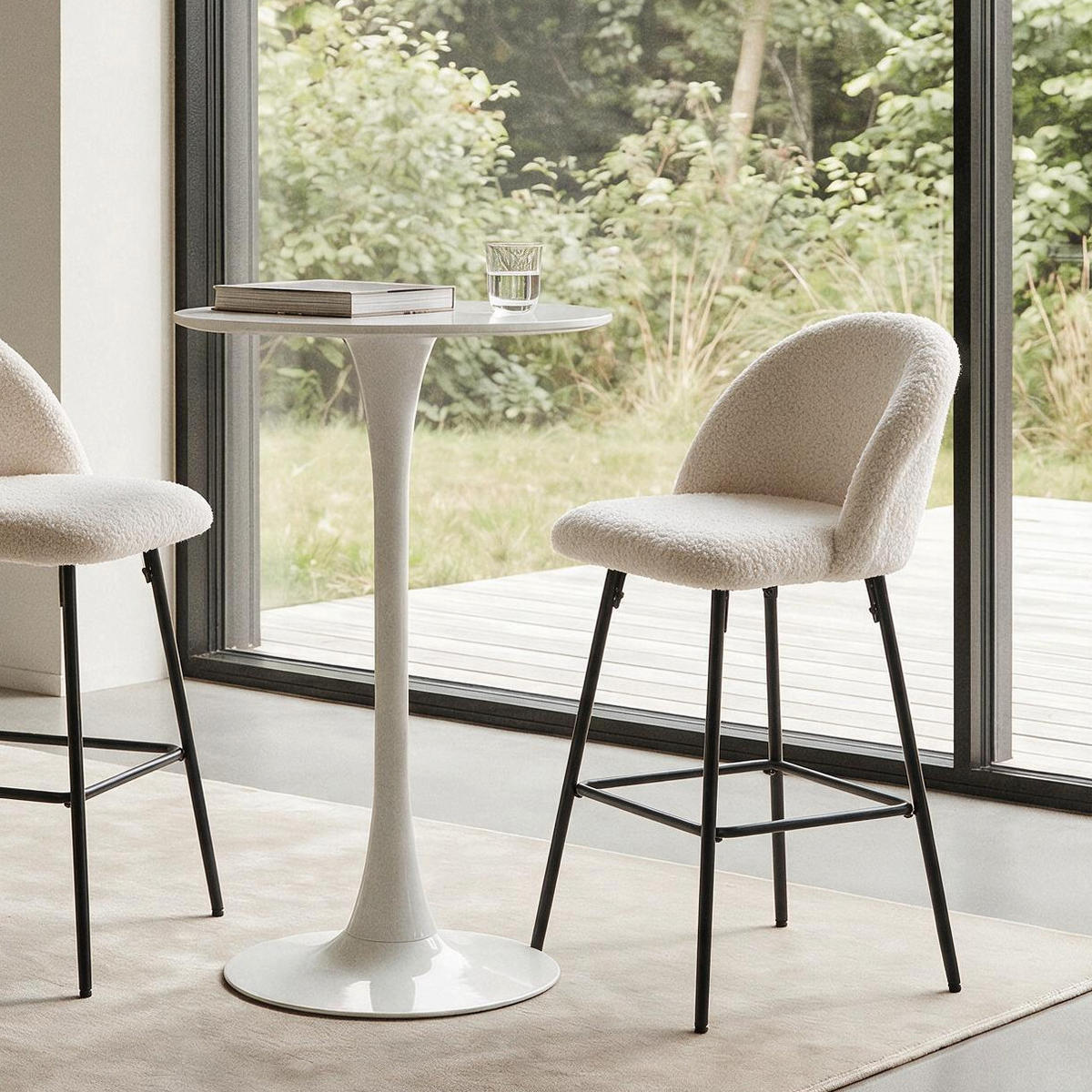 BARHOCKER 2er-Set Metall Beige - Beige, Metall (45/99/51cm) - Nordlys