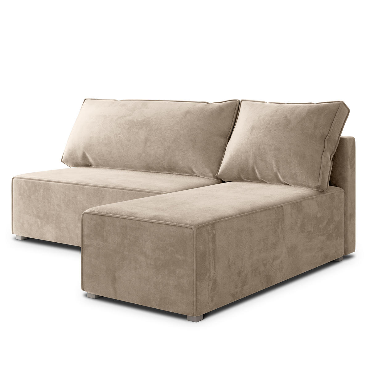 ROHOVÁ SEDAČKA BRISO krémová - šedá/krémová, dřevo/textil (200/140cm) - MASSENO