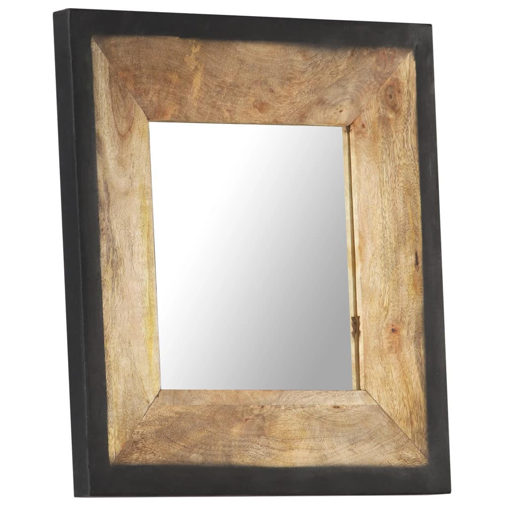 SPIEGEL 50x50 cm Mango Massivholz - Braun, Holz (50/2.5/50cm) - furnicato