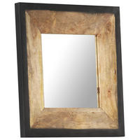 SPIEGEL 50x50 cm Mango Massivholz - Braun, Holz (50/2.5/50cm) - furnicato