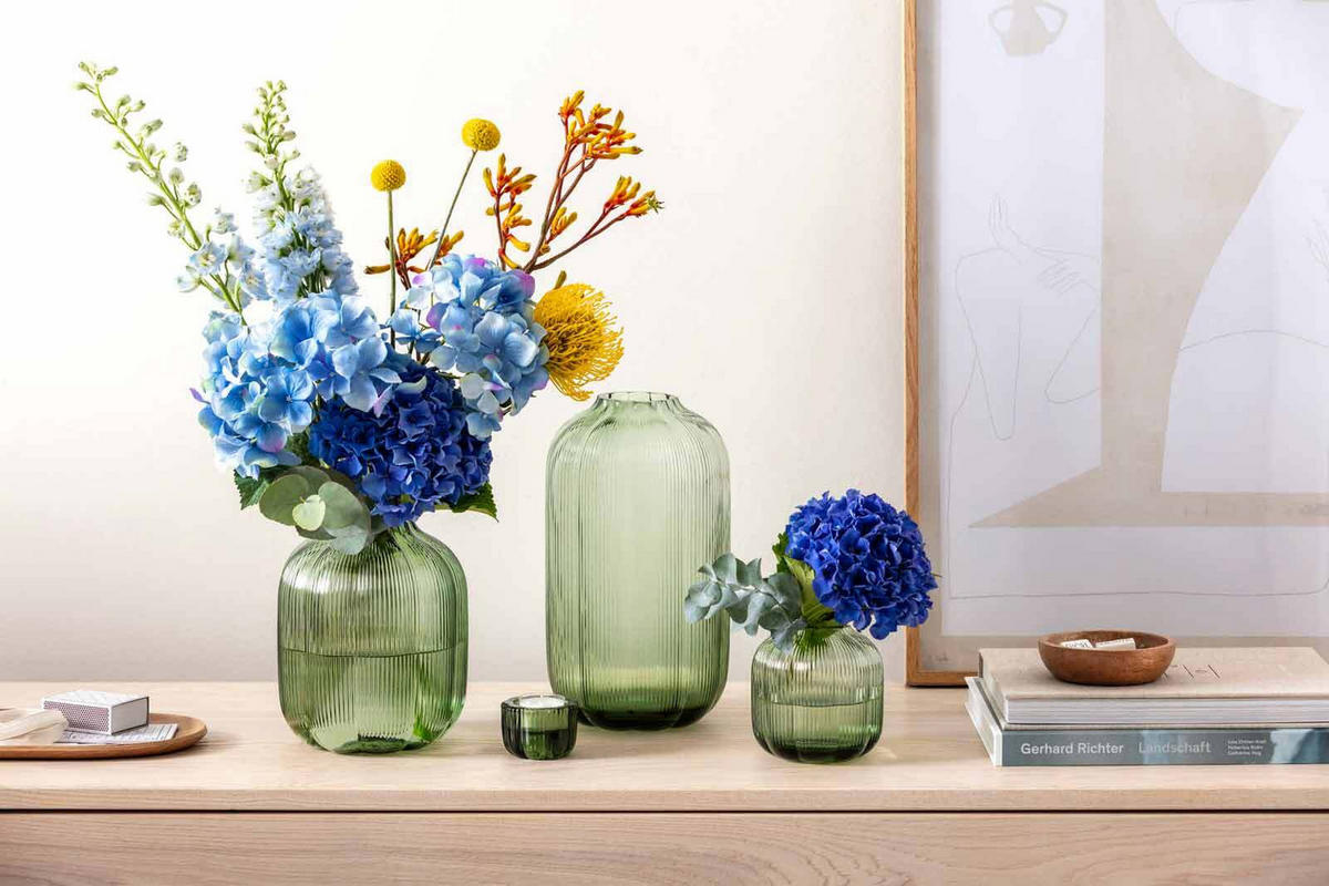 VASEN-SET Fleur bunt 19 cm 3er Set - Multicolor, Glas (16/19cm) - Villeroy & Boch