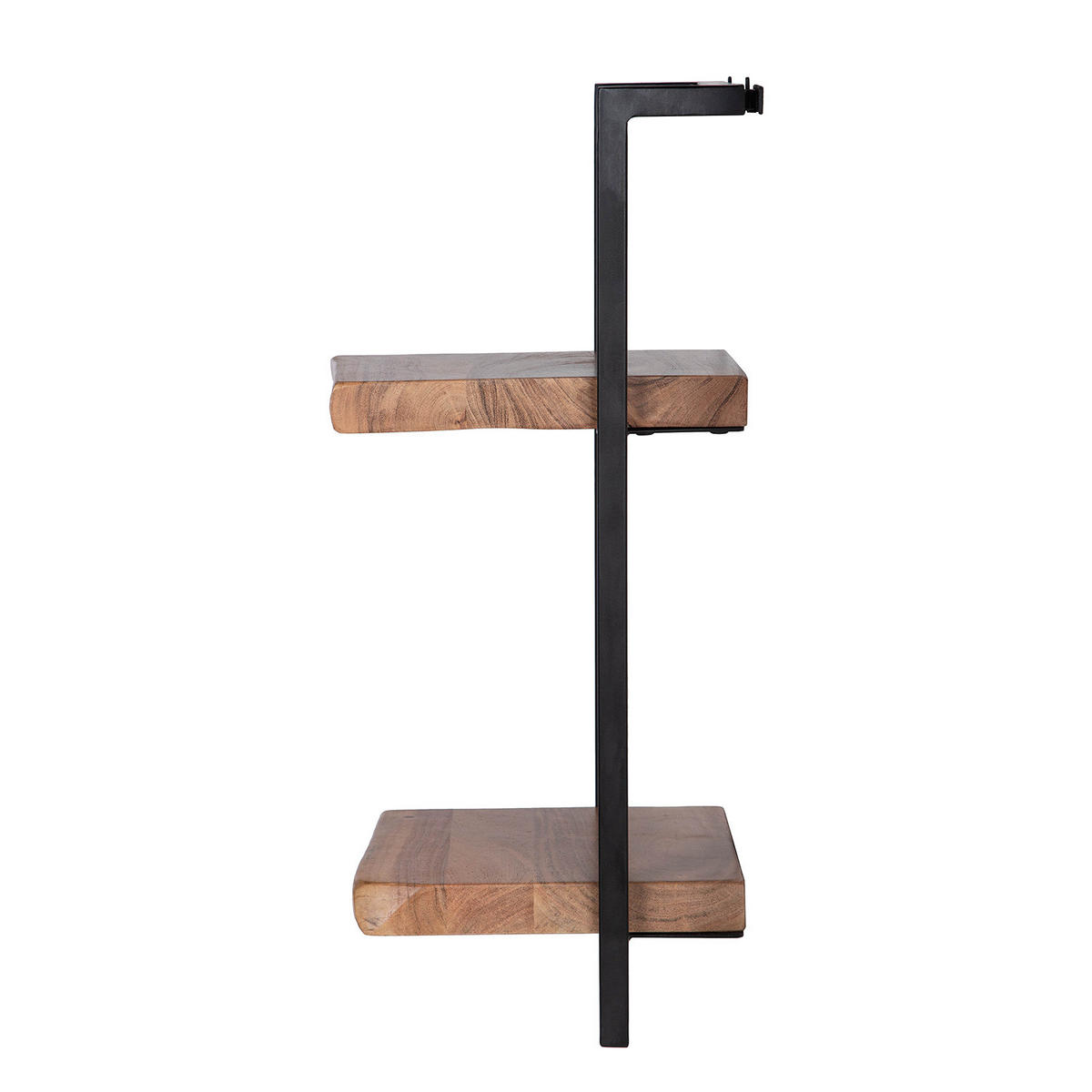 WANDREGAL - Akazie massiv / Metall - Akaziefarben, Holz (30/65/26cm) - home24