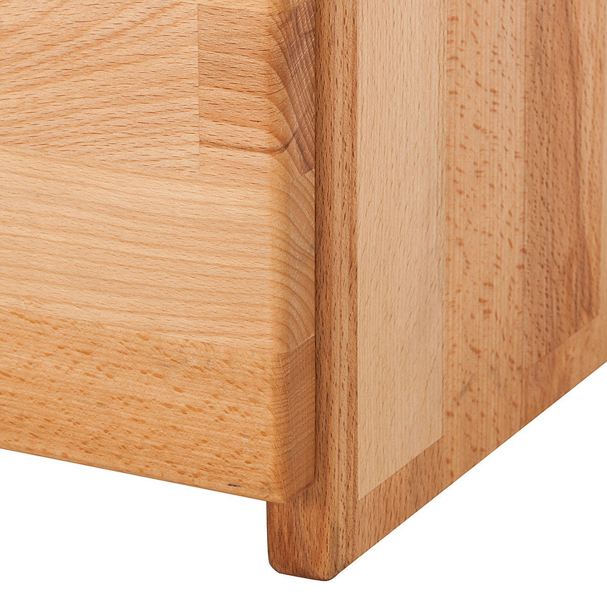 NACHTKOMMODE - Kernbuche massiv - geölt - Kernbuche, Holz (40/37/33cm) - home24