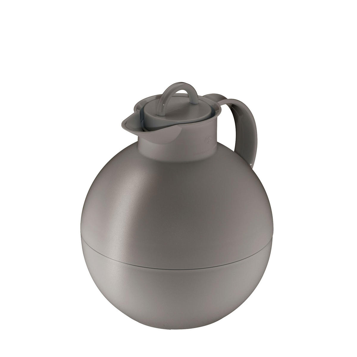 ISOLIERKANNE KUGEL, Kunststoff / Hartglaseinsatz, Desert Grey Mat, 0.94 L - Grau, Metall (0.94L) - Alfi