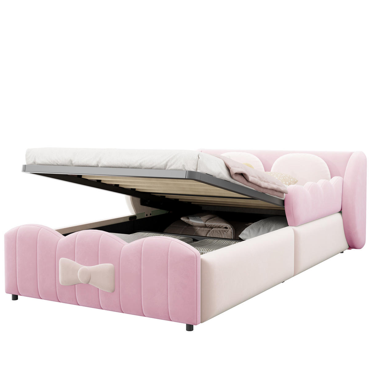 KINDERBETT 90/200 cm Rosa - Pink, Textil
