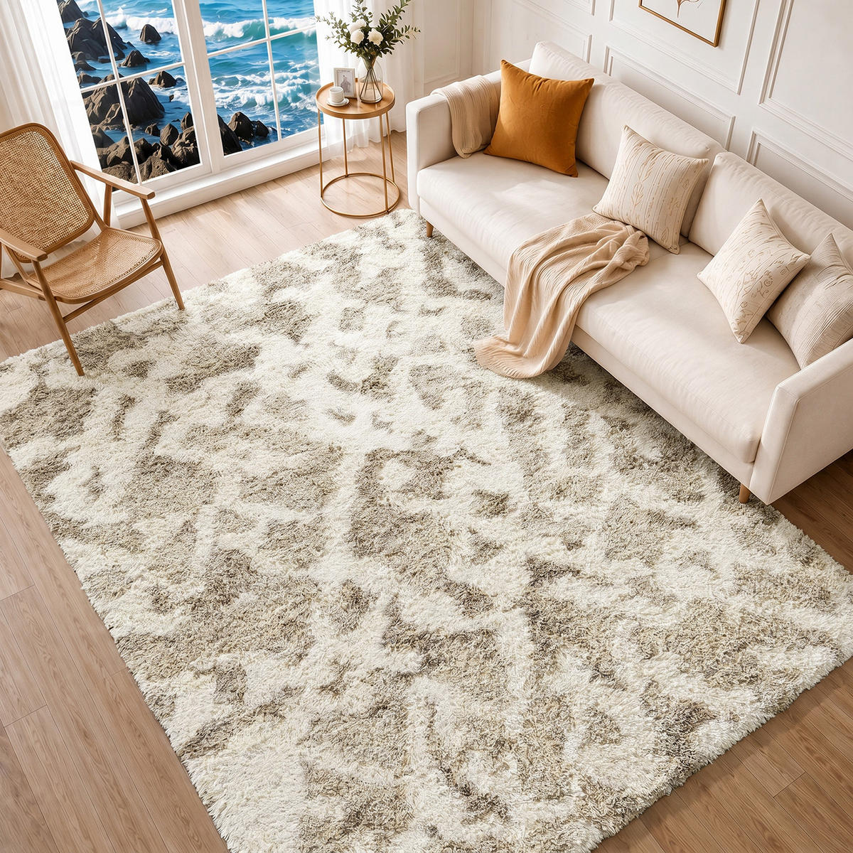 HOCHFLORTEPPICH Paula 160/220 cm Beige - Beige, Textil (160/220cm) - LIVABLISS
