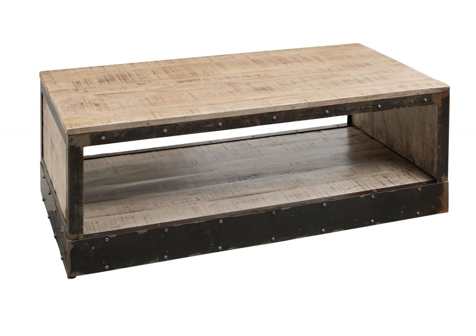 Massivmoebel24 Couchtisch Braun 61x43x112 cm