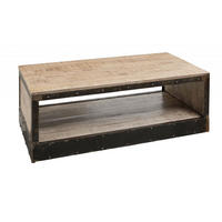 COUCHTISCH Mango 112x61x43 braun lackiert HEAVY INDUSTRY #264 - Braun, Holz (112/61/43cm) - Massivmoebel24