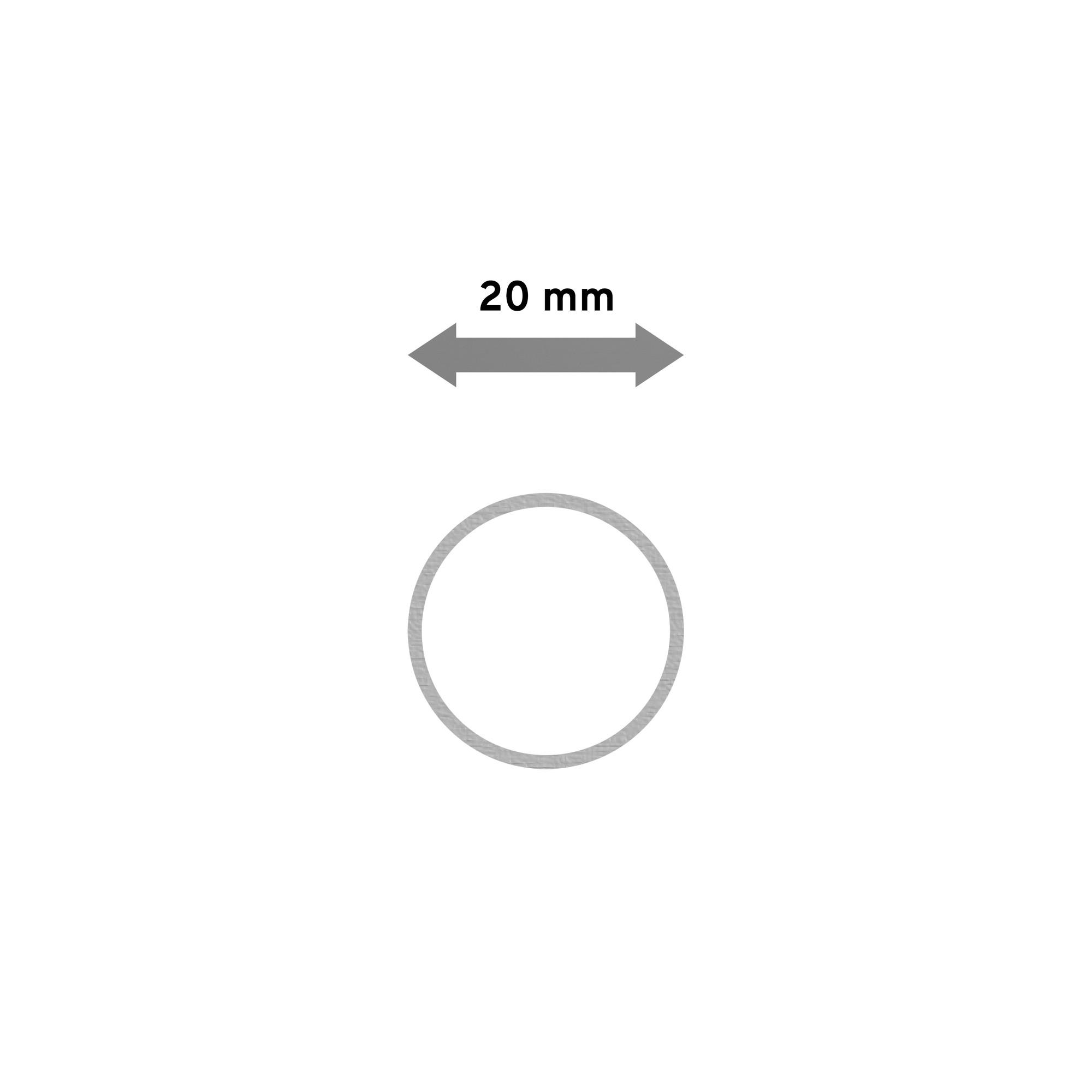 RUNDROHR 180 cm, 20 mm Ø Edelstahl-Optik - Edelstahlfarben, Metall (180cm) - INTERDECO