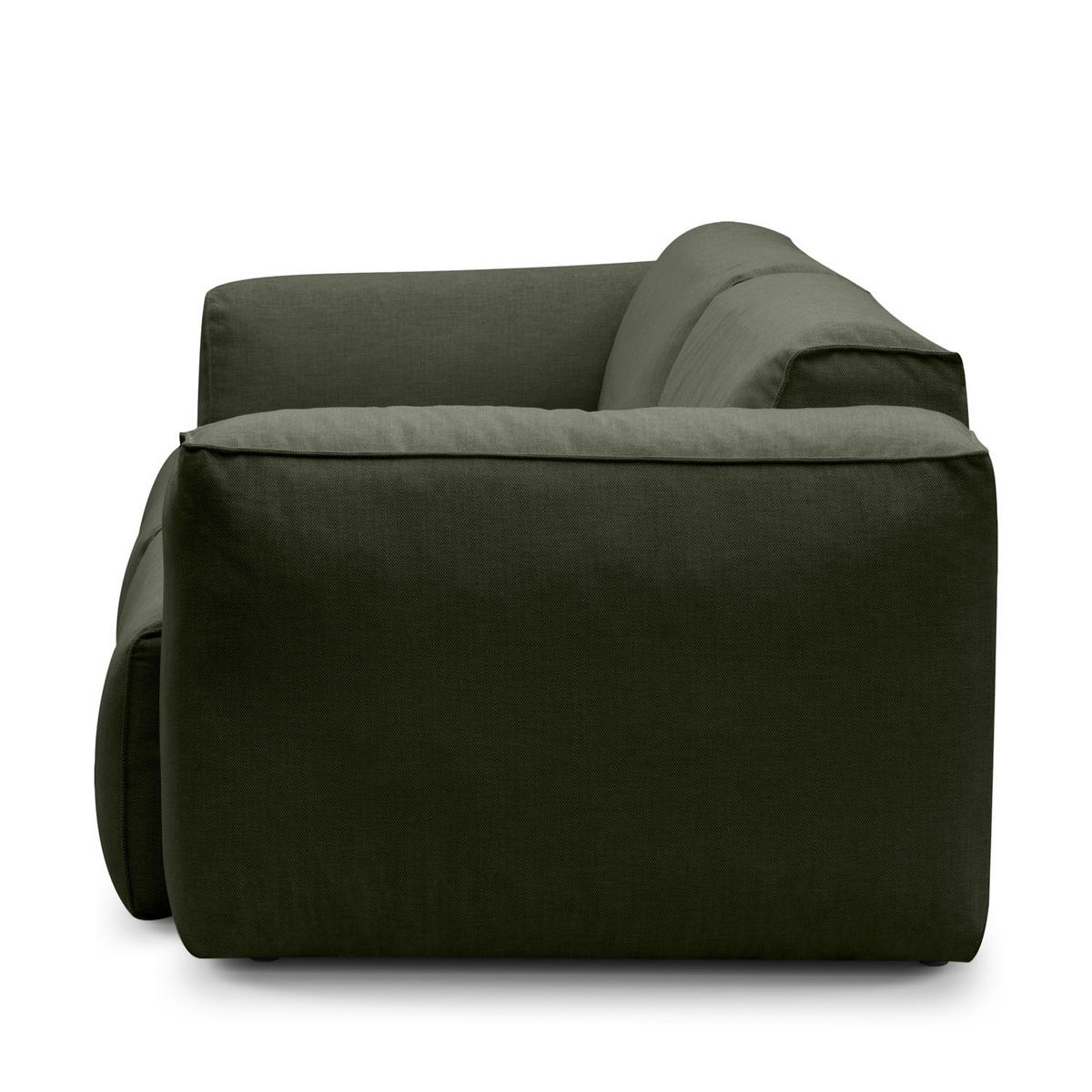 3-SITZER SOFA - Schwarz/Grau, Kunststoff/Textil (251/71/102cm) - home24