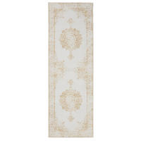 VINTAGE-LÄUFER George waschbar 80x240 cm - Gelb/Creme, Kunststoff (80/240cm) - benuta