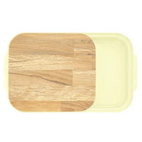 BAMBUS Schneidebrett mit Auffangschale beige - Beige, Kunststoff (26/42cm) - Lashuma