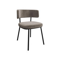 POLSTERSTUHL Iga - Schwarz/Grau, Textil/Metall (58/75/57cm) - MIRJAN24