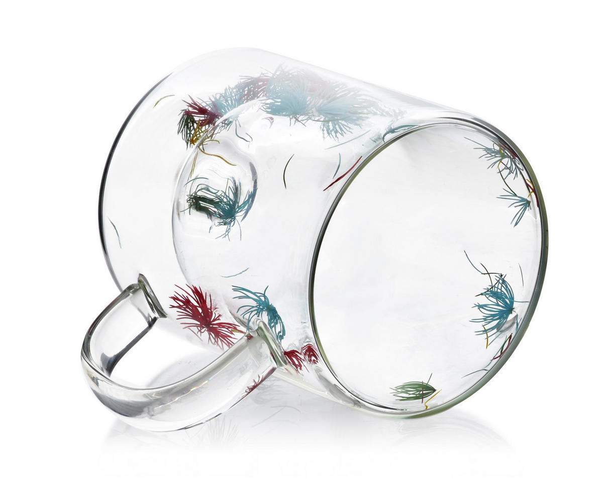 BECHER Peter Flowers 400ml 8,5/12,5/11cm Borosilikatglas - Transparent, Glas (0.4L) - Mondex
