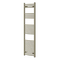 HANDTUCHHEIZKÖRPER 500 x 1500 mm Beige Badheizkörper gebogen mit Seitenanschluss - Beige, Metall (50/150/3cm) - LuxeBath