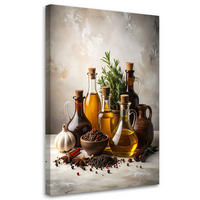 LEINWANDBILD Essen & Trinken 40x60cm - Grau, Textil (40/60cm) - Feeby