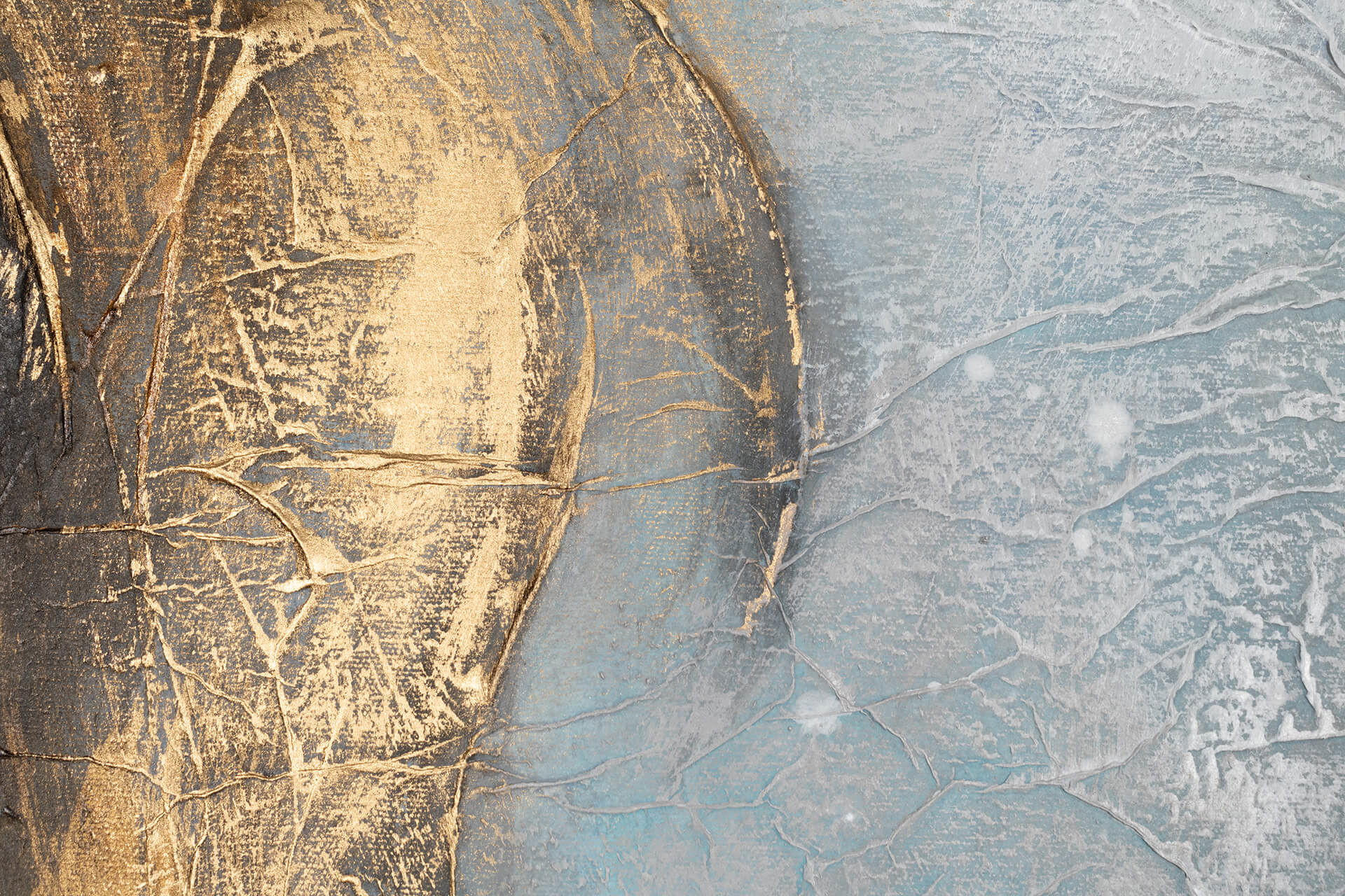 ACRYLBILD HANDGEMALT 60/90 cm - Blau, Holz/Textil (1.8/90cm) - KUNSTLOFT