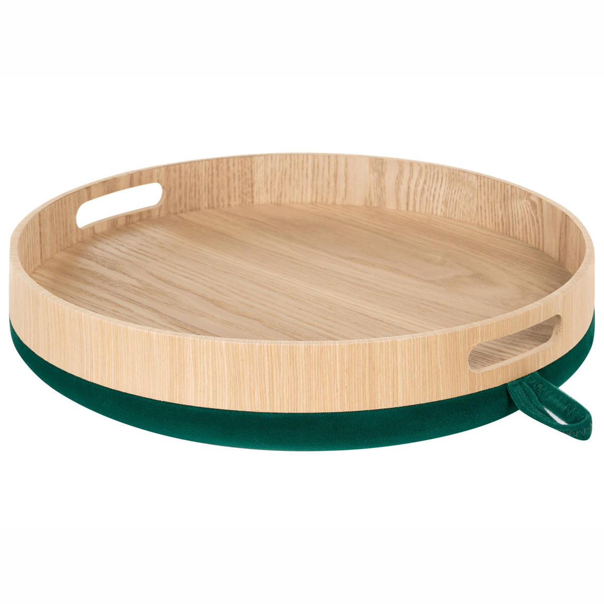 HOCKER Smaragdgrün Neely - Grün, Textil (39/43/39cm) - Beliani