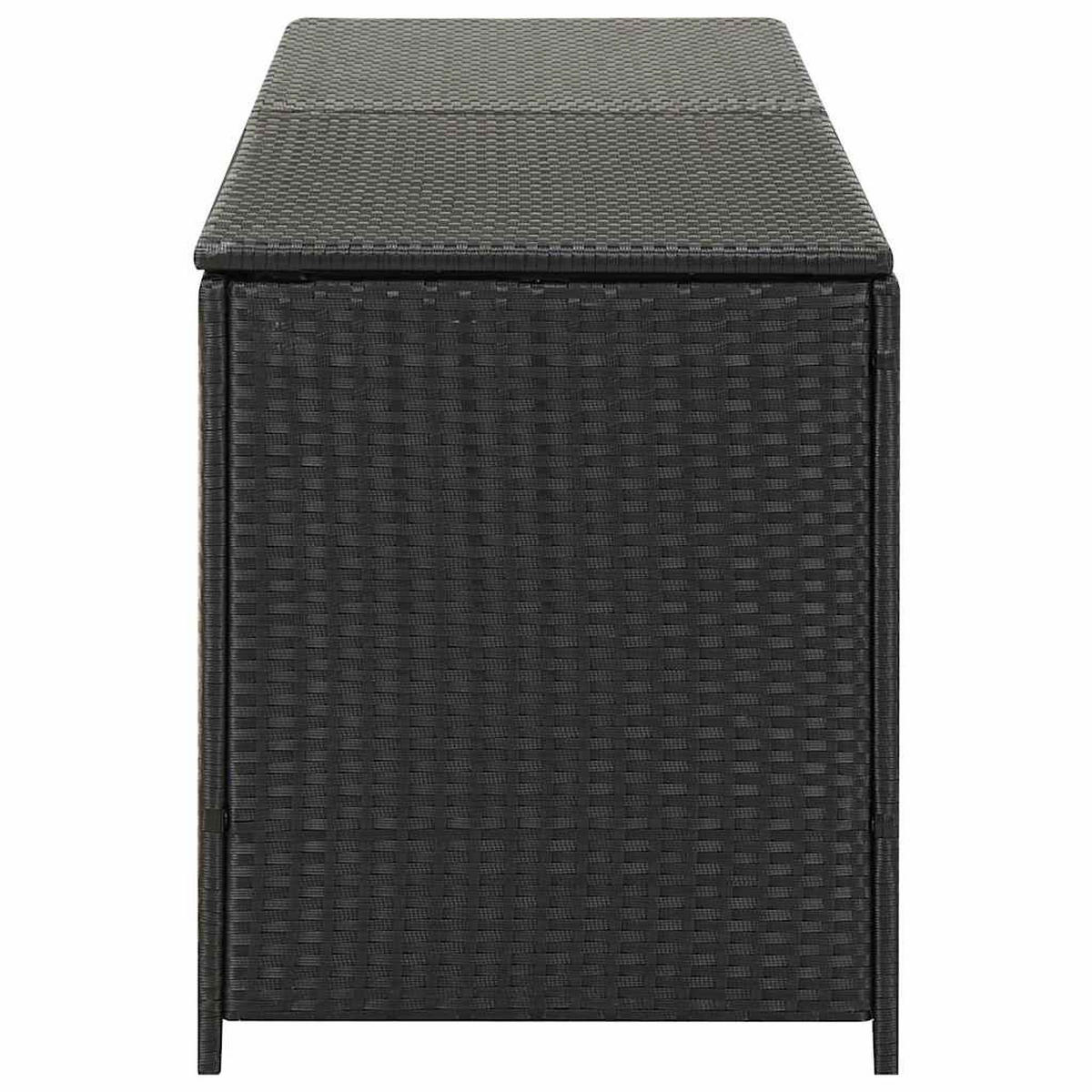GARTENBOX Poly Rattan 200/50/60 Cm Schwarz - Schwarz, Kunststoff (200/60/50cm) - vidaXL