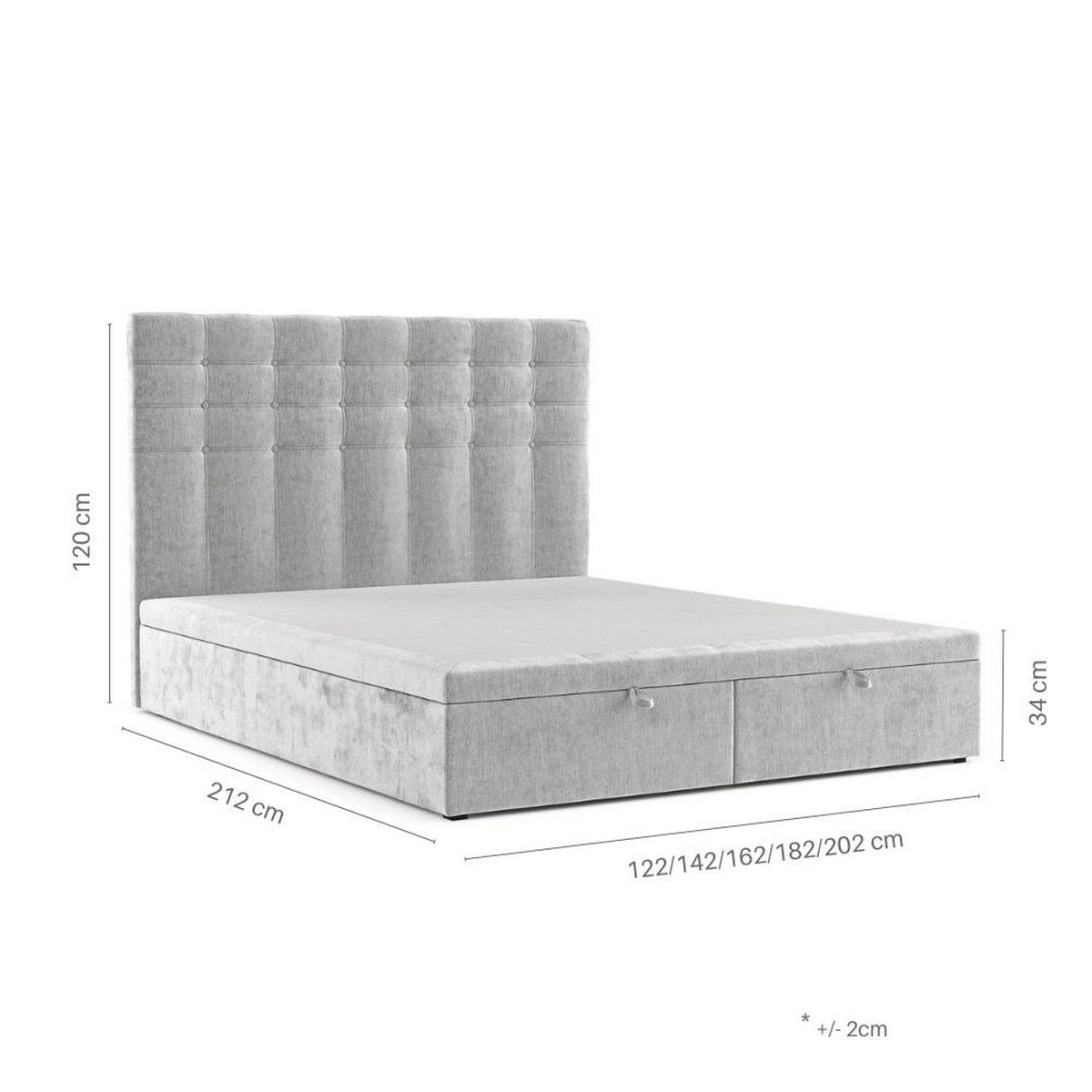 POLSTERBETT Callo mit Stauraum 160/200 cm Anthrazit im Megan Stoff - Anthrazit/Schwarz, Holz/Holzwerkstoff (160/200cm) - AltaBeds