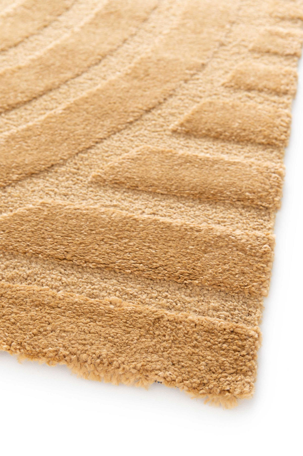 WEBTEPPICH Senf Snowy 160/230 cm - Dunkelgelb, Naturmaterialien/Textil (160/230cm) - Atticgo