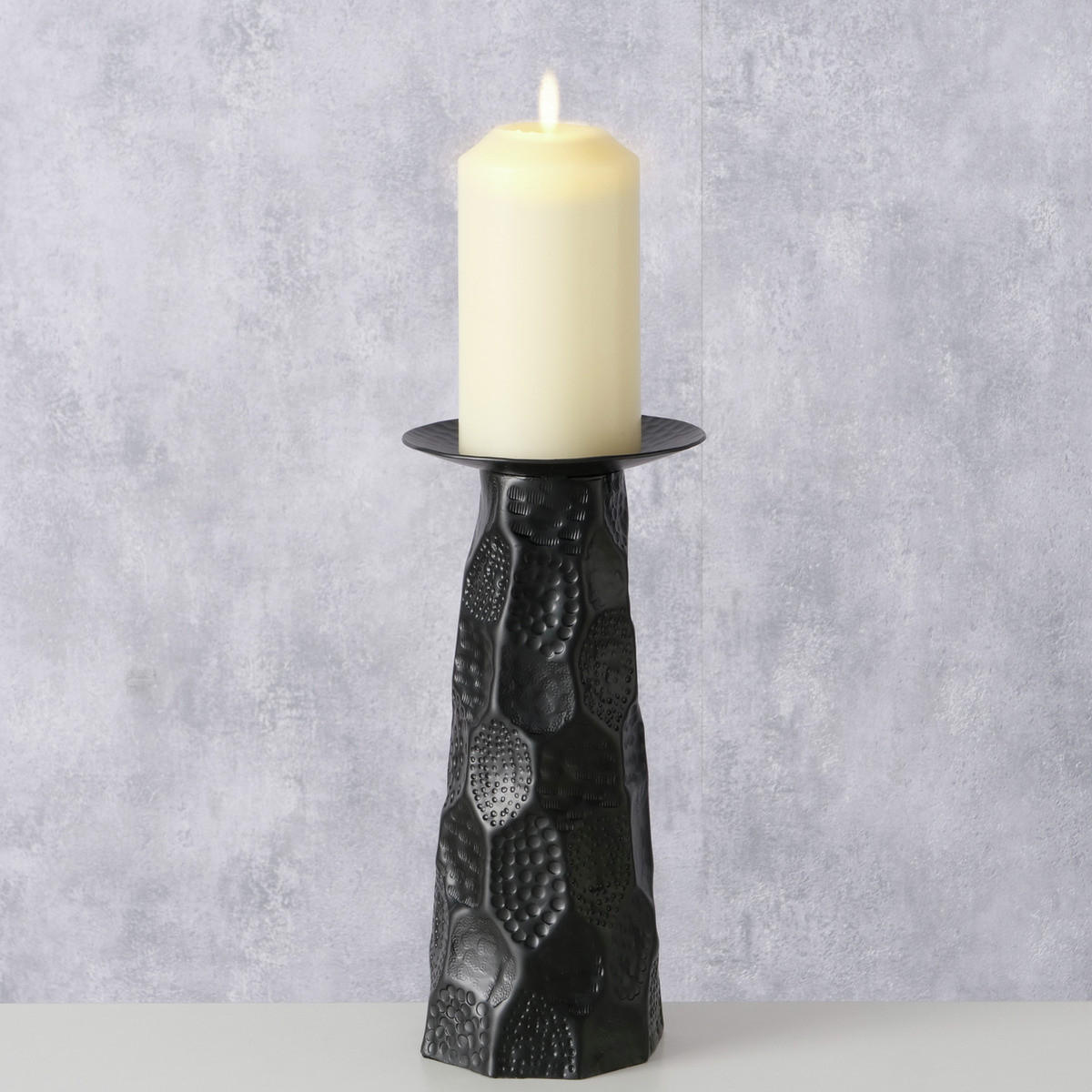 KERZENSTÄNDER Tayo 31 cm - Schwarz, Metall (15/31/15cm) - Boltze Home