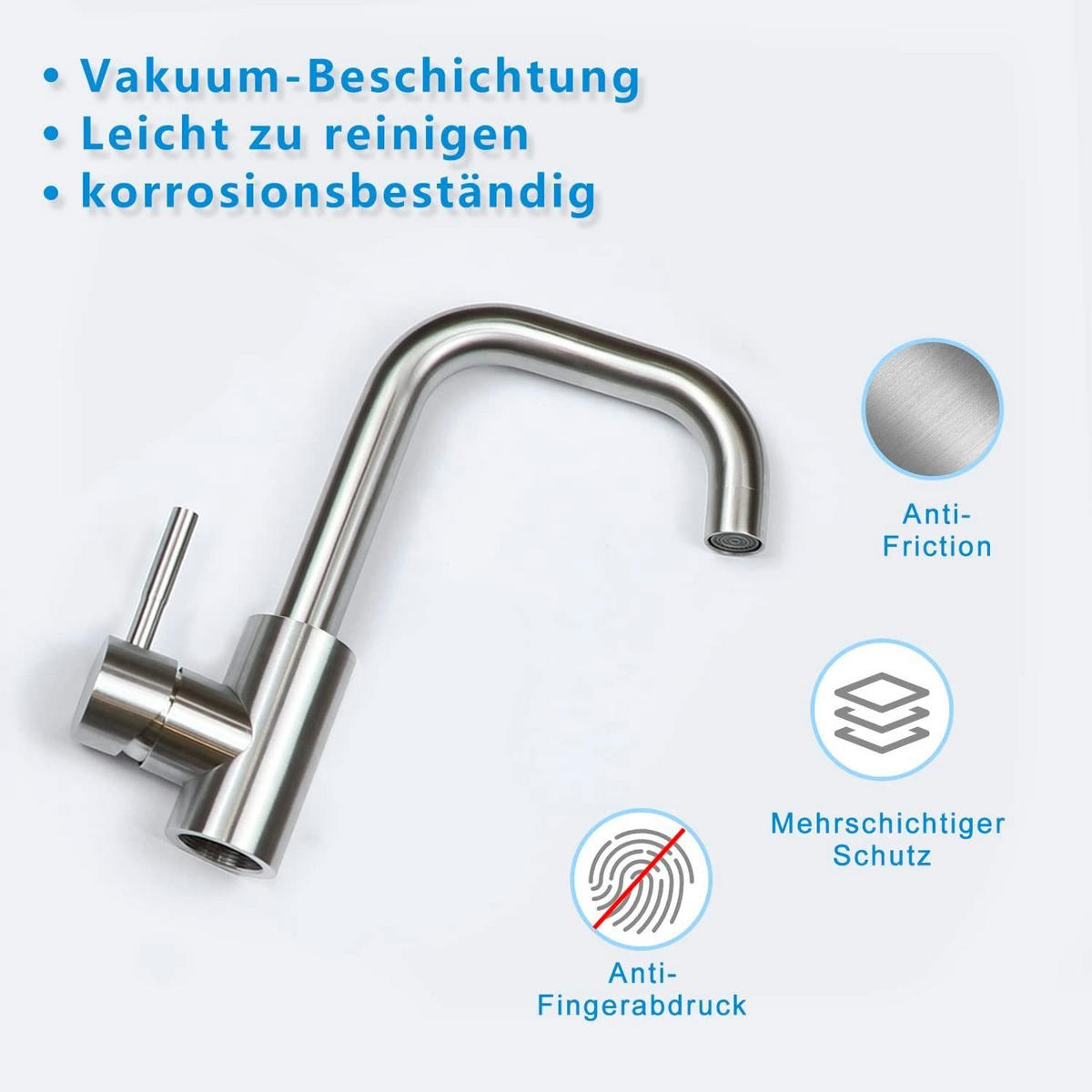WASCHTISCHARMATUR Nora - Silberfarben, Metall (6/24/24cm) - Nettlife