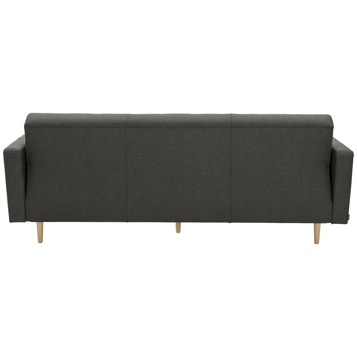 SOFA 3-Sitzer mit Bettfunktion Kazia Flachgewebe anthrazit - Anthrazit, Kunststoff (224/81/83cm) - 58aufmkessel