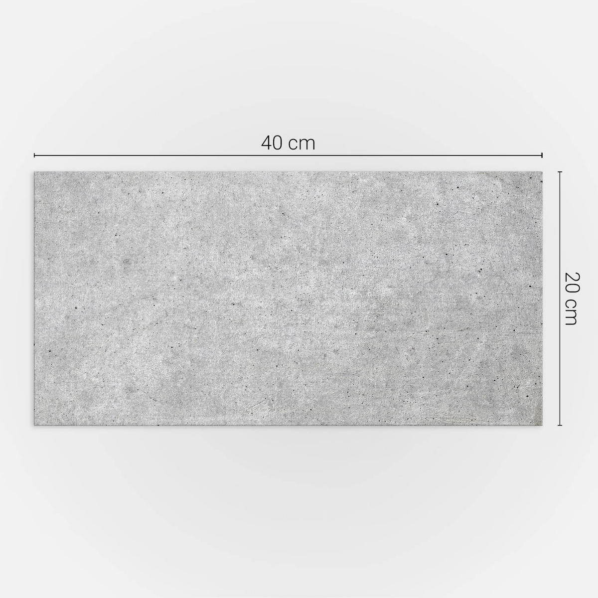 WANDPANEEL 10x 40x20 cm selbstklebend Cemento - Graphitfarben, Kunststoff (20/1.6/40cm) - Wallfluent