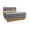 BOXSPRINGBETT 140/160/180x200 – inkl. Bettkasten, 7‑Zonen‑Taschenfederkern-Matratze und Topper - Anthrazit/Silberfarben, Holz/Textil (200/200cm) - Cotta