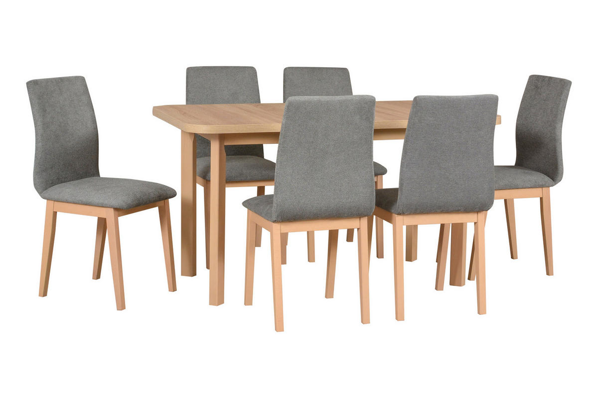 STUHL 2er LUNA 1 grandson - Beige, Holz (43/94/40cm) - Leaf Design
