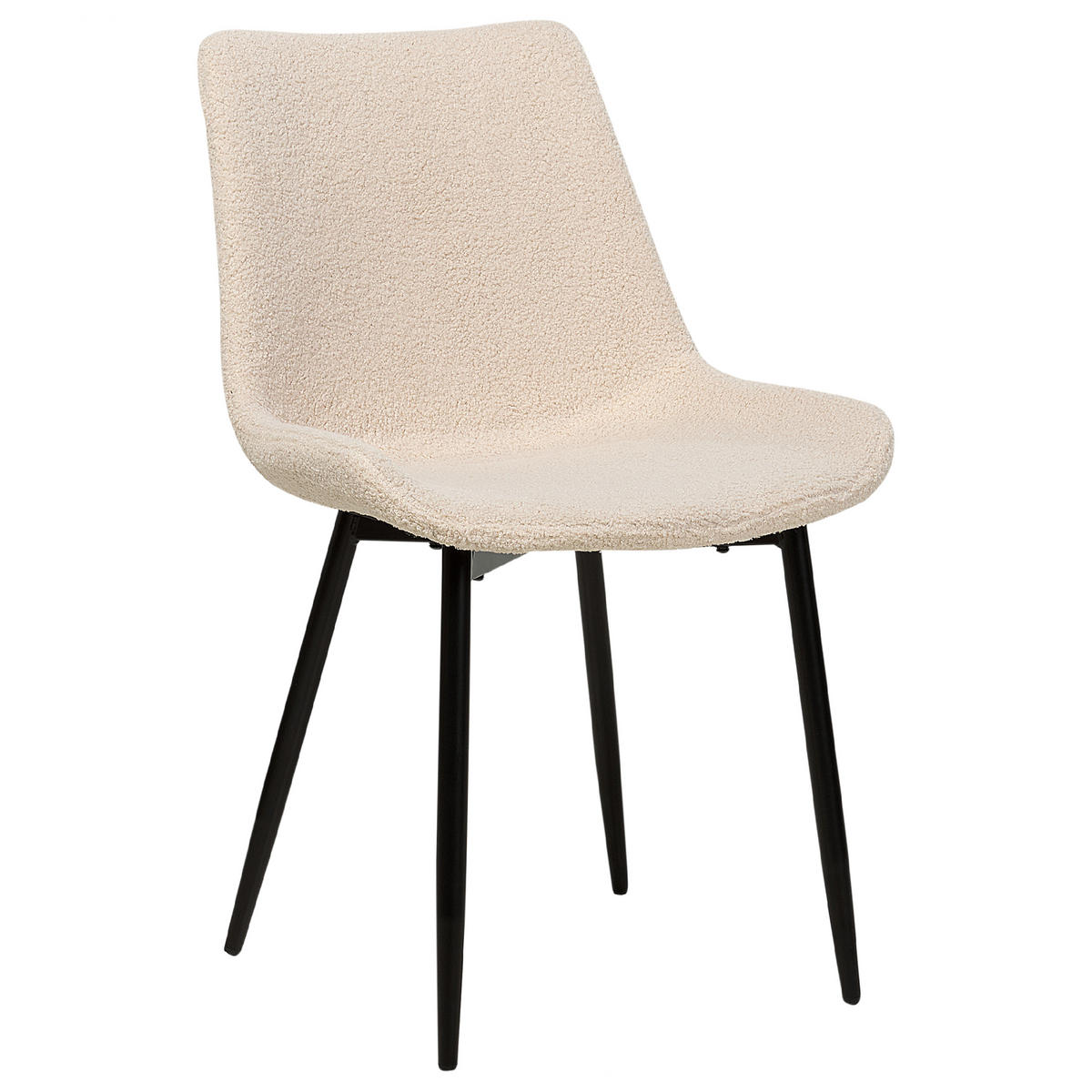 ESSZIMMERSTUHL 2er-Set Polyester Beige Avilla - Beige, Textil/Metall (51/82/59cm) - Beliani