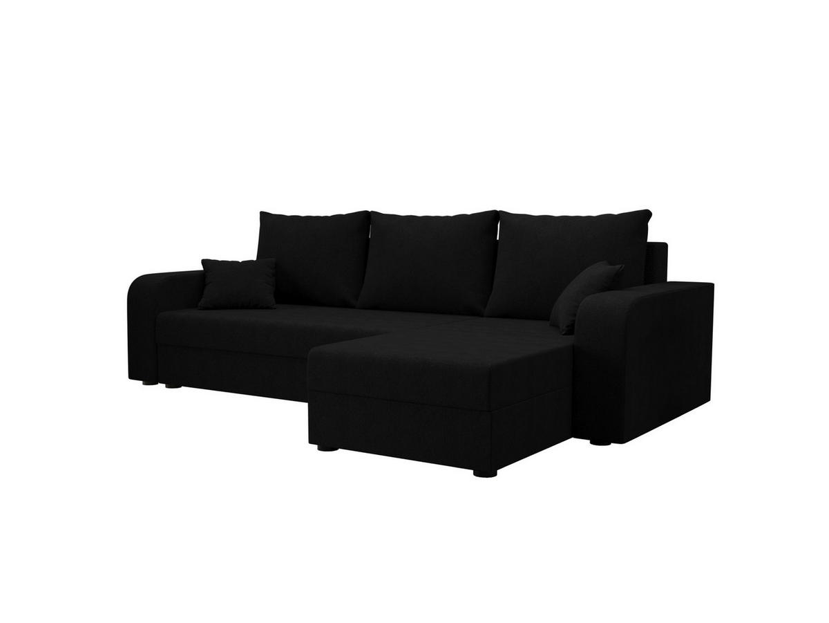 ECKSOFA HEWLET L BIS Cosmic 100 Rechts mit Schlaffunktion - Schwarz, Textil (240/140cm) - Bedante