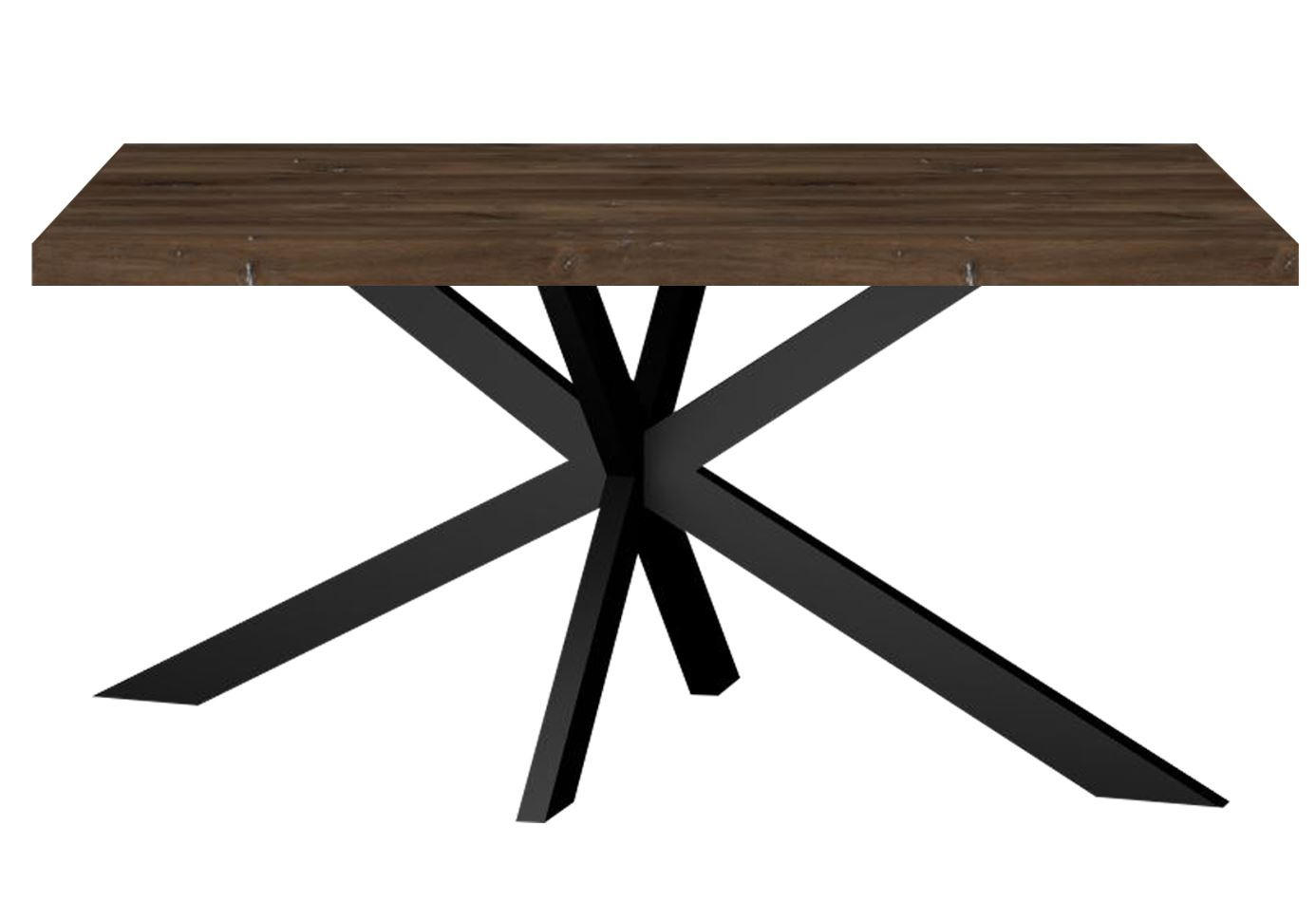 ESSTISCH Elgin 2 175x80x100 Metall+Holzwerkstoff Schwarz/Zinneiche - Mooreichefarben/Schwarz, Holzwerkstoff (175/100/80cm) - 58aufmkessel