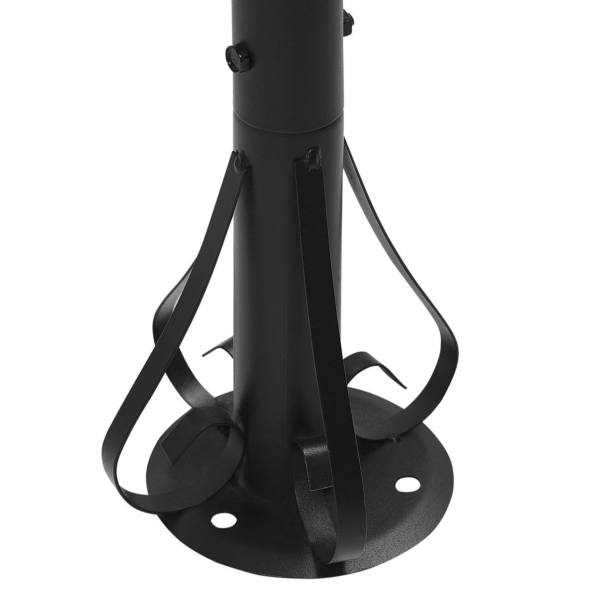 PAVILLON Stahl graphitgrau ⌀ 368 cm Safara - Schwarz/Grau, Metall (368/275/368cm) - Beliani