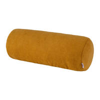 NACKENROLLENHÜLLE FarbTon Chenille-Haptik curry-gelb 40/15 cm - Currygelb, Textil (15/40cm) - beties Heimtextil
