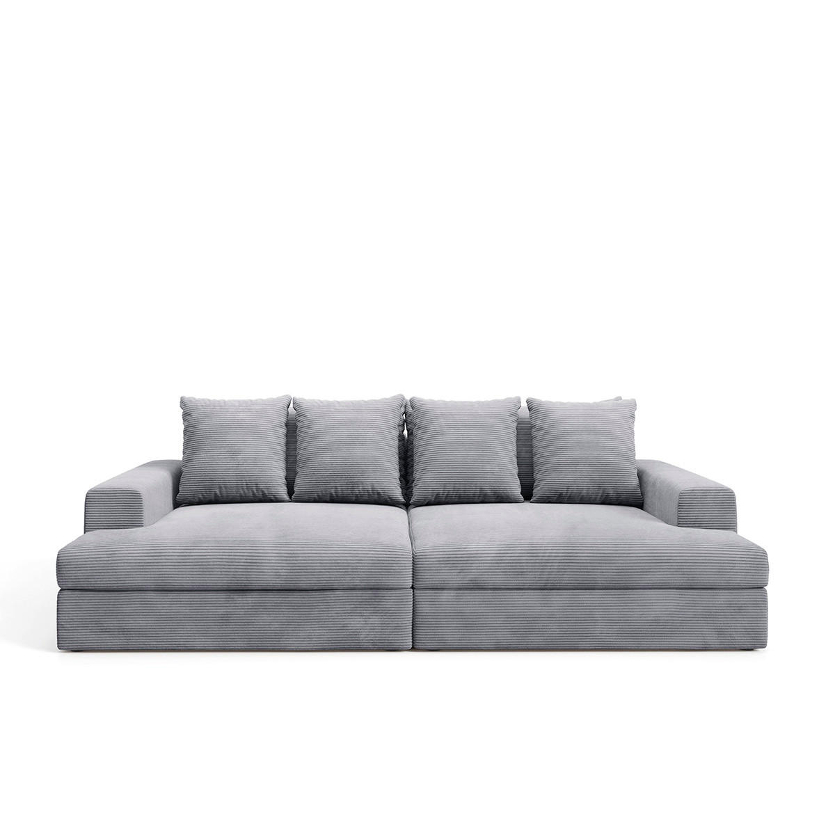 SOFA Paola 3 Sitzplätze Hellgrau - Hellgrau, Holz (272/86/167cm) - Petits-meubles