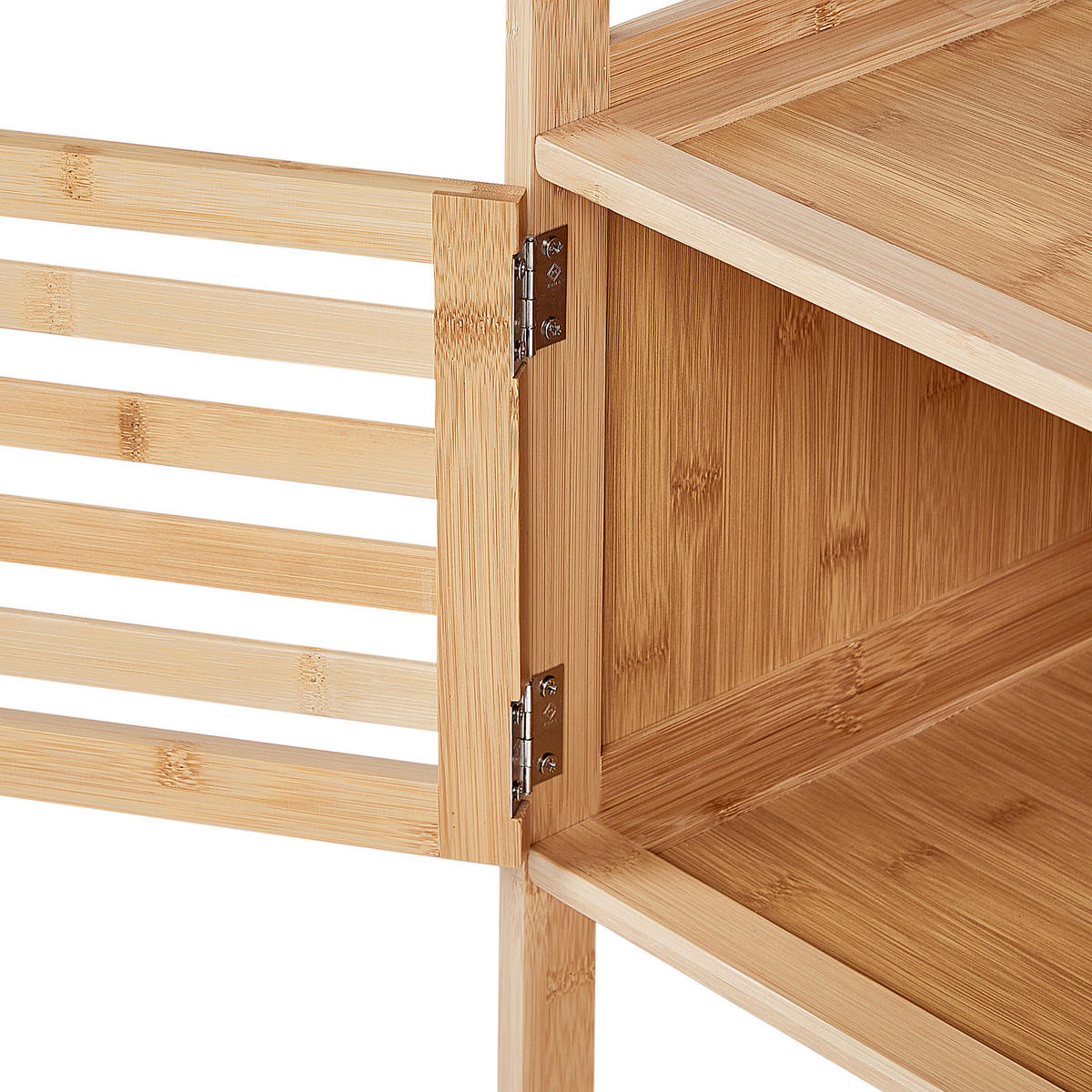 REGAL Bambus Hellbraun Lafayette - Braun, Holz (36/114/30cm) - Beliani