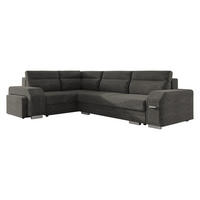 ECKSOFA Alvares, Seite: Links - Dunkelgrau, Holz/Kunststoff (305/205cm) - MIRJAN24