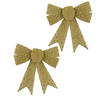 SCHLEIFE Santa Lila 2er Set Gold 15x15x15,5 cm Kunststoff - Goldfarben, Kunststoff (15/15.5/15cm) - Mondex