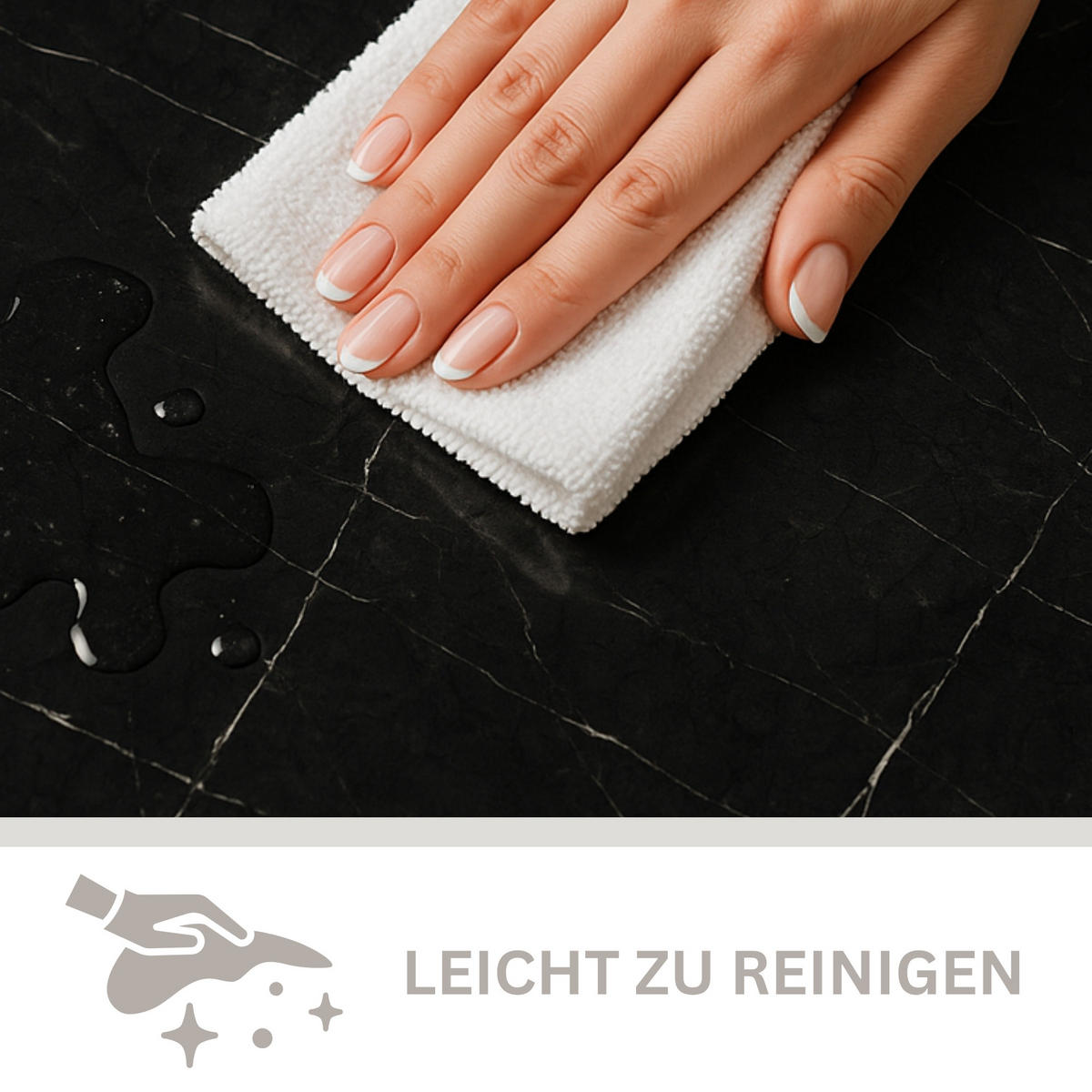 ESSTISCH Ausziehbar 120-160 cm Schwarz Marmor-Optik - Schwarz, Holzwerkstoff (160/80/75cm) - Home Collective