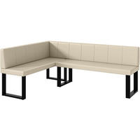ECKBANK PETER_U - Creme, Leder (142/196cm) - Meblini