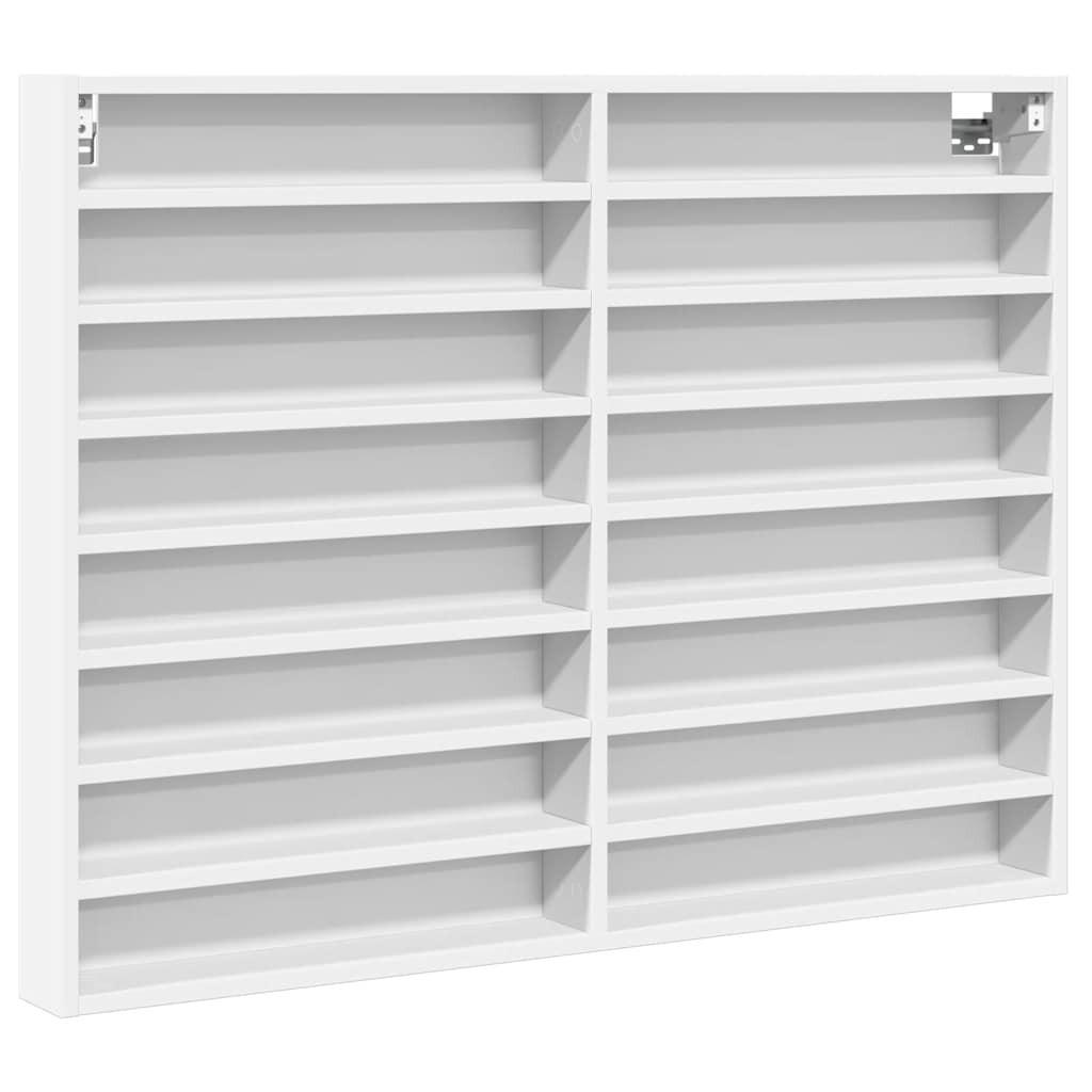 VITRINENSCHRANK Weiss 100/8,5/75 Cm Holzwerkstoff - Weiß, Holzwerkstoff (8.5/75/100cm) - vidaXL