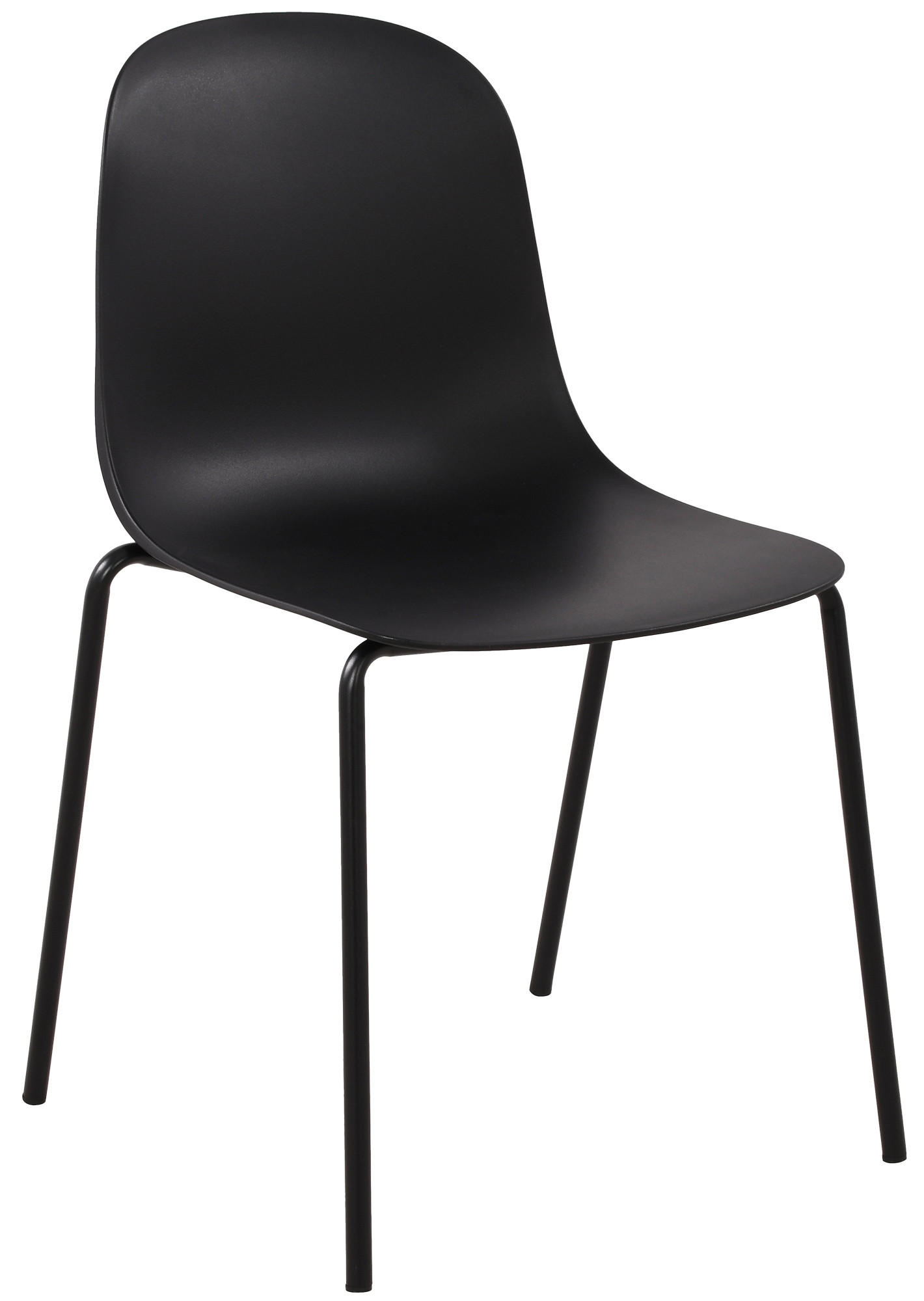 STAPELSTUHL Kunststoff schwarz - Schwarz, Kunststoff/Metall (51/85/53cm) - CLP