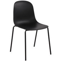STAPELSTUHL Kunststoff schwarz - Schwarz, Kunststoff/Metall (51/85/53cm) - CLP