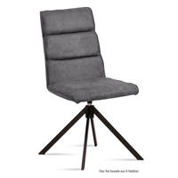ESSZIMMERSTUHL drehbar (8er-Set) Deedea 47x92x60 Schwarz/Grau - Schwarz/Grau, Kunststoff (60/92/47cm) - 58aufmkessel