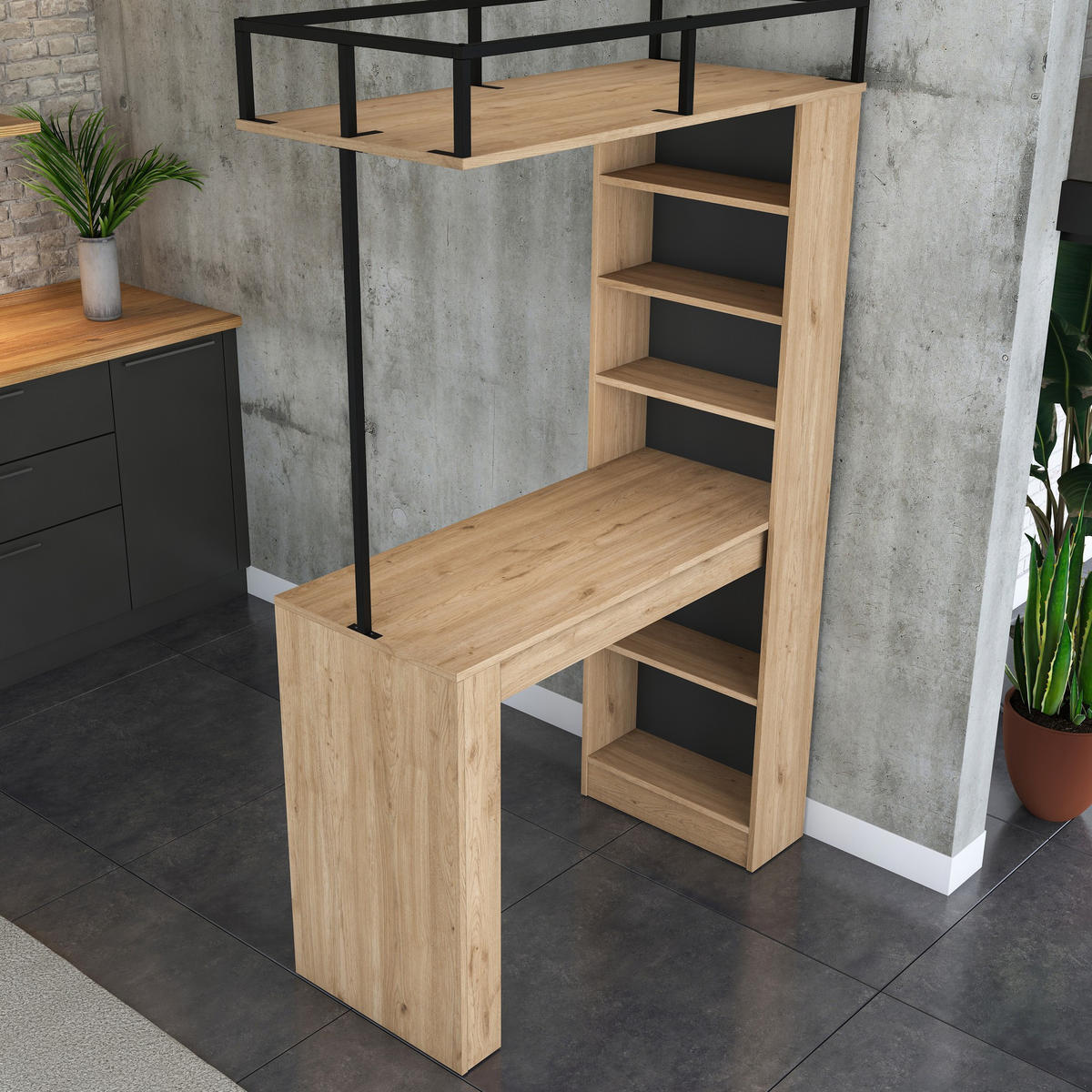 ESSTISCH jacob Braun - Braun, Holz (120/56/199cm) - Habitat Garten