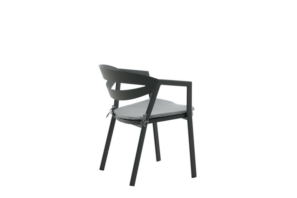 GARTENSTUHL Schwarz - Schwarz, Holzwerkstoff (59/76/62cm) - ebuy24
