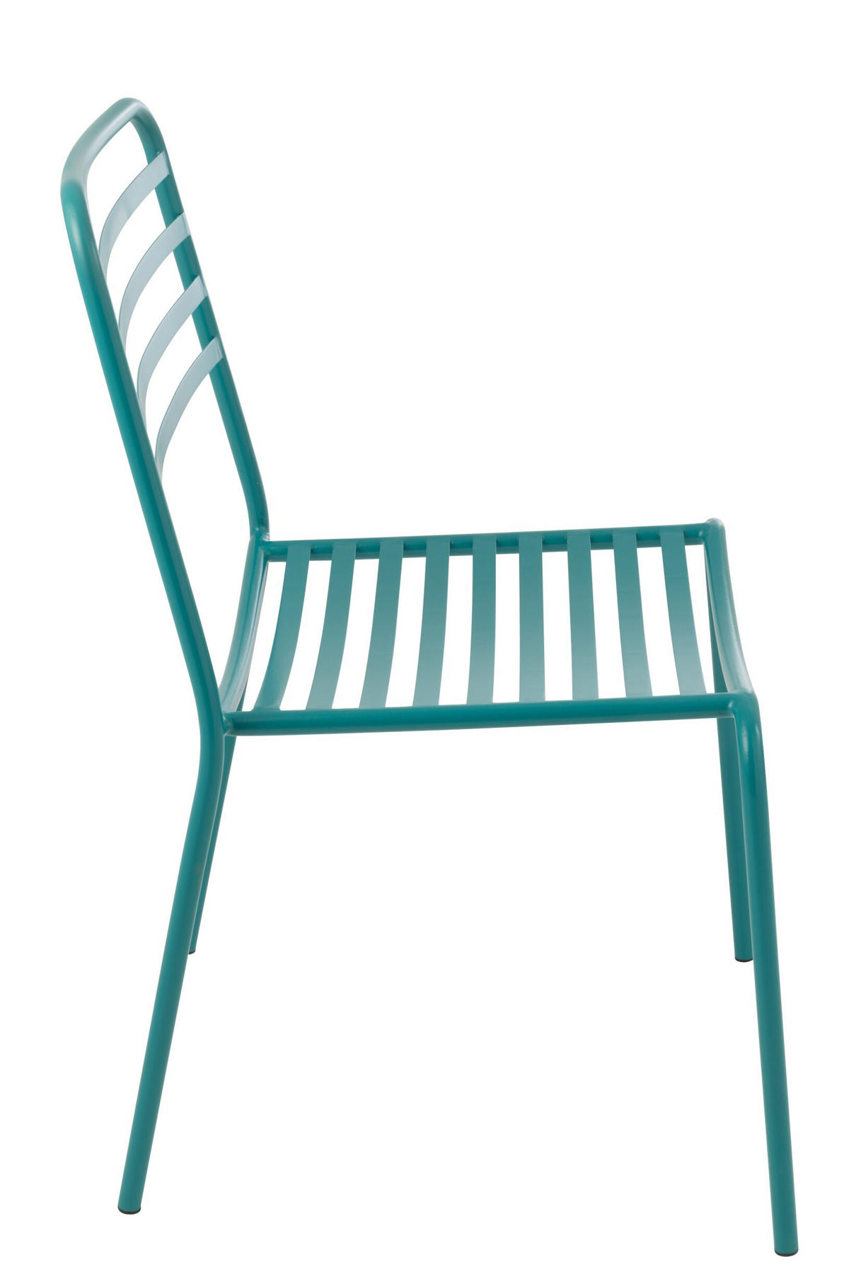 GARTENSTUHL GESTREIFT - Blau, Metall (56/81/50cm) - J-Line