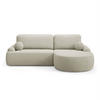 ECKSOFA CLEO mit Schlaffunktion Version Rechte QUELLE 03 - Ecru, Kunststoff (264/172cm) - Lookway